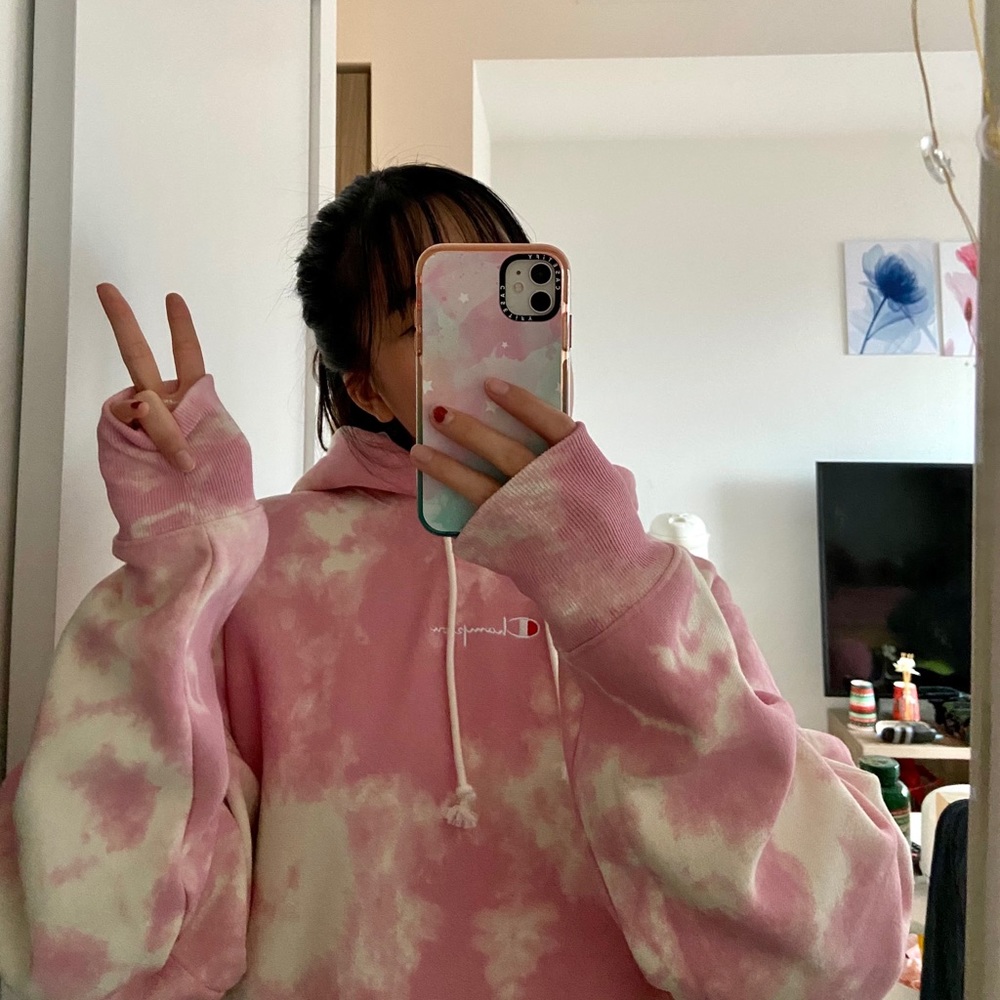 COPY - Champion Pink Tye-Dye Hoodie